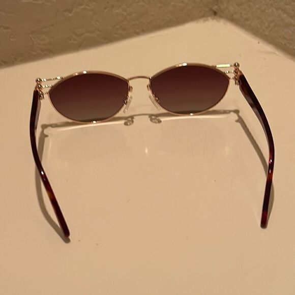 Oceanus Playboy Collab Women's Sunglasses Retro Gold Cat Eye Tortoiseshell Arm - Picture 4 of 8